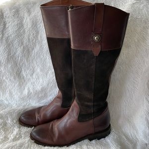 Frye Jayden Button Tall Boots - 8.5 - Redwood Brown